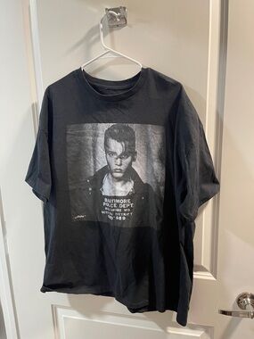 Cry Baby Black Short-Sleeve Graphic Tee with Photo Print No Size Tags